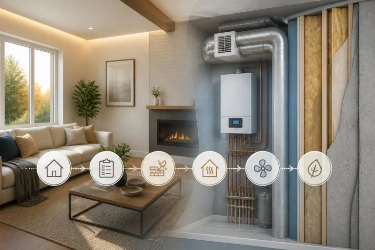 Isolation, ventilation, chauffage : ordre des travaux