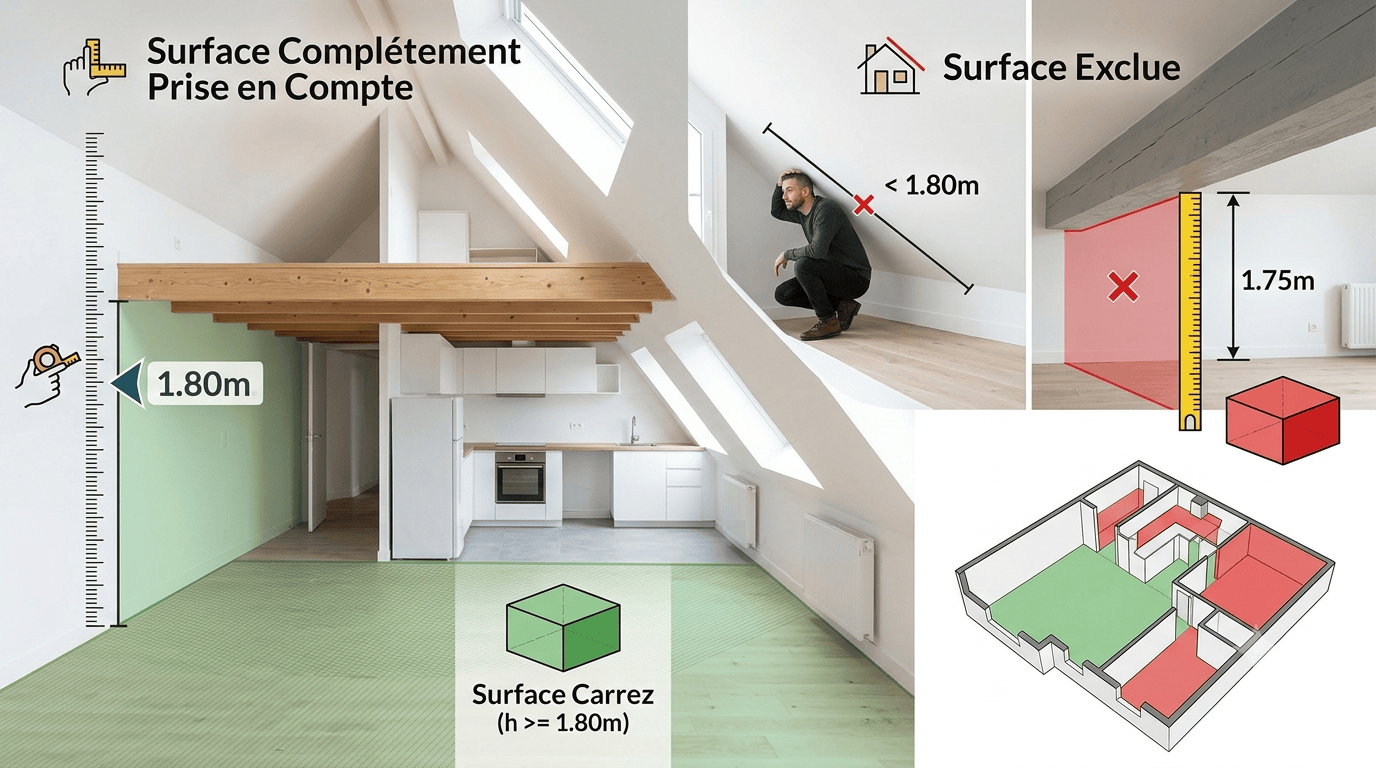 Loi carrez hauteur : la règle essentielle des 1,80 mètre